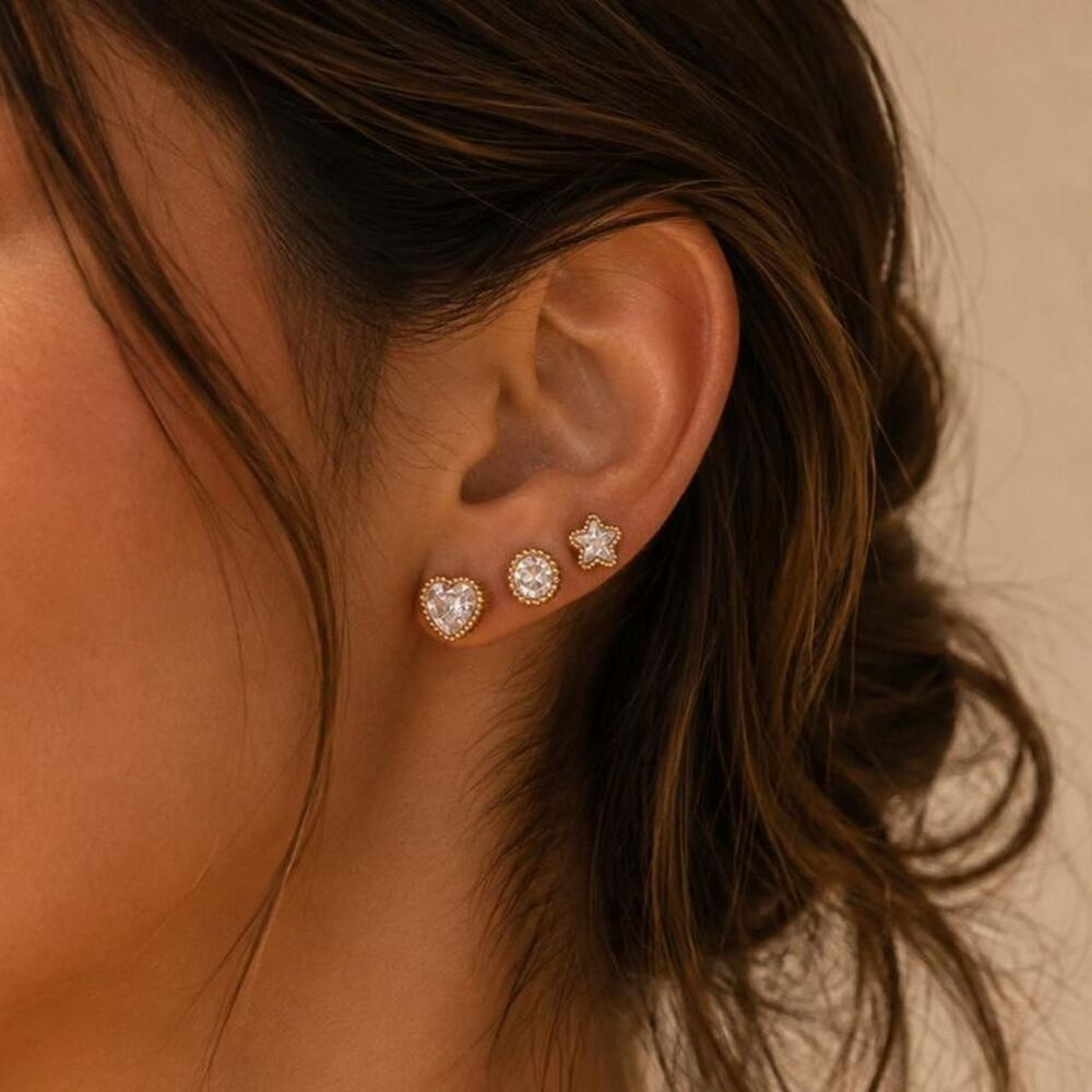 Crystal stud earrings D224